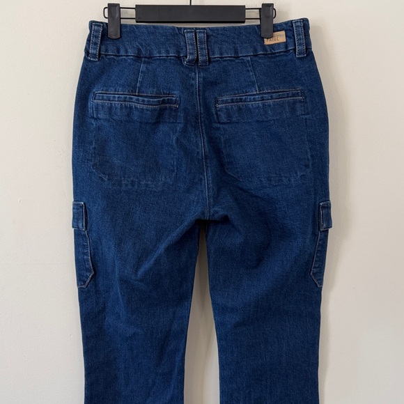 PAIGE Dion High Rise Bootcut Cargo Jeans in Gracielou Size 29 - Picture 9 of 13